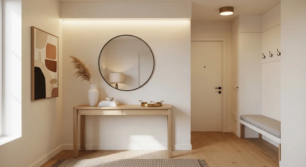Neutral entryway decor