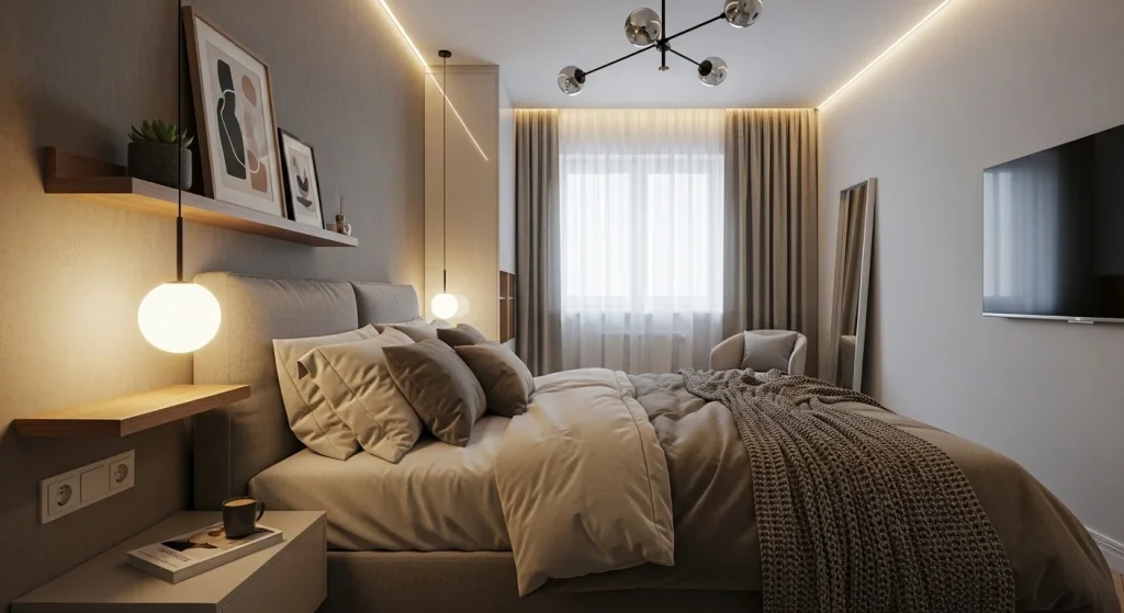  Neutral cozy bed setup
