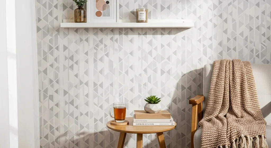 Peel and stick wallpaper renter friendly hack