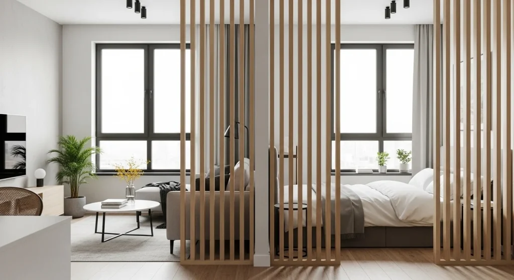 Vertical divider small apartment
