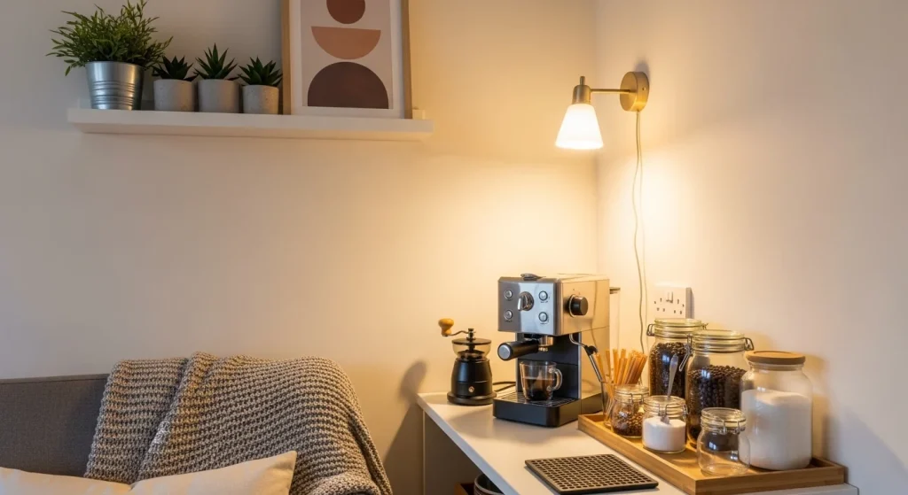 Coffee corner apartment setup