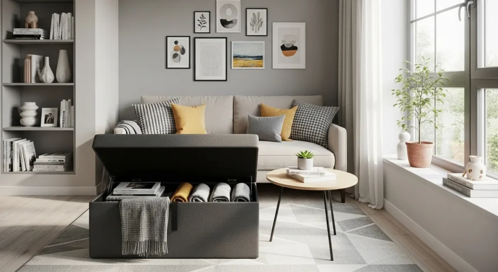 Ottoman hidden storage