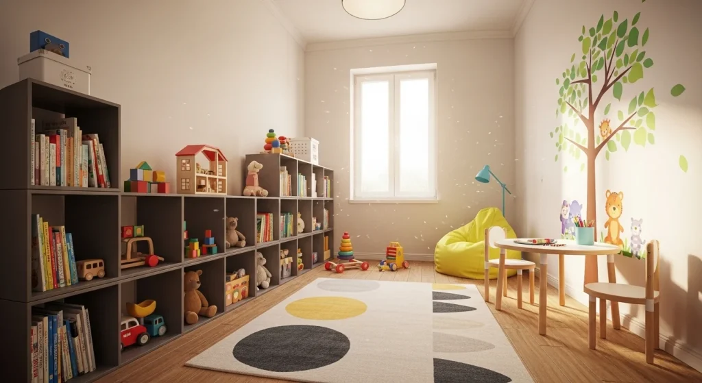 Cube storage kids room
