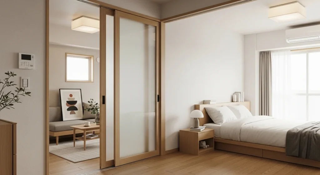 Sliding doors for apartment zoning