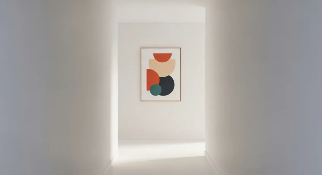  Hallway corner art decor
