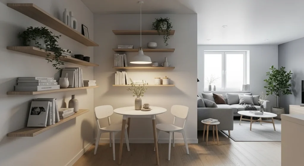 Shelf dining corner decor