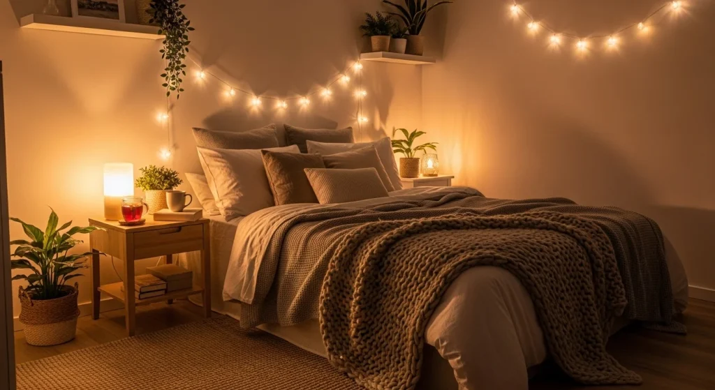 Soft lighting for cozy bedroom atmosphere