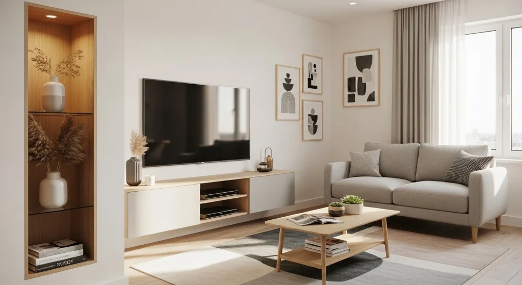 TV unit side decor
