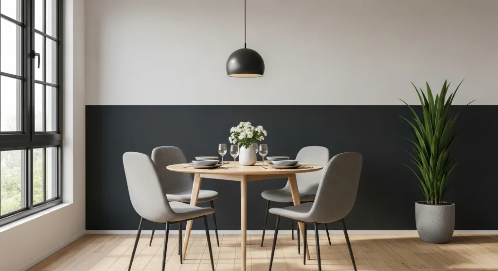 Half painted dining wall