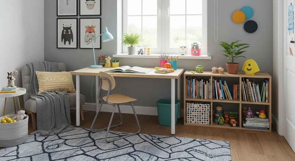 Low height study desk kids