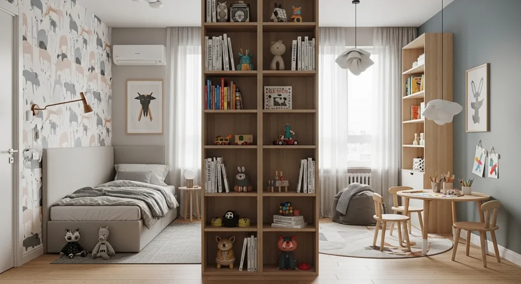  Shelf divider kids room
