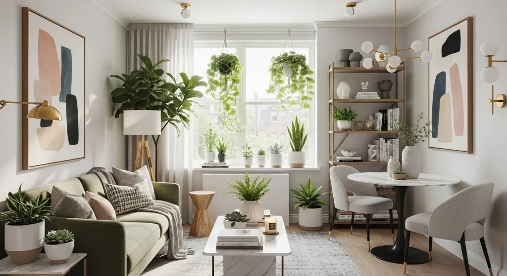 Indoor plants for apartment aesthetic