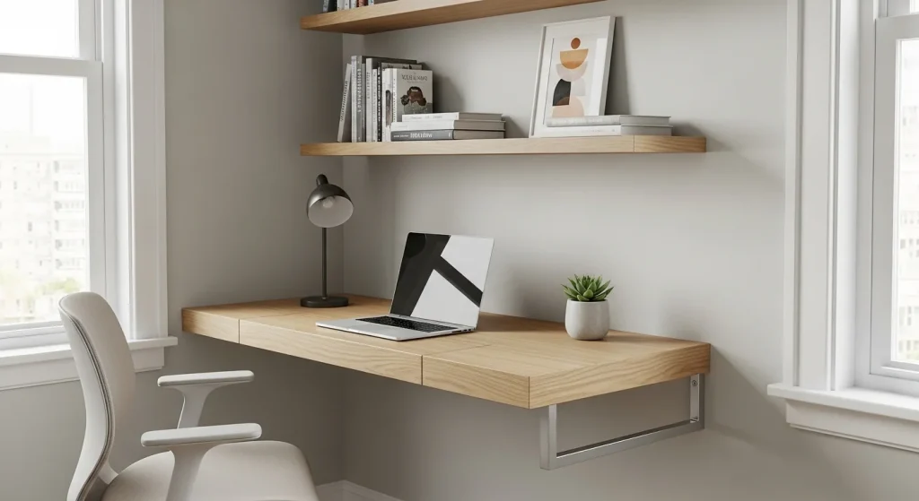 Wall mounted workspace idea