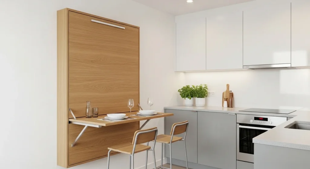 Narrow dining table for small space