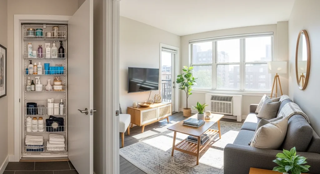 Over door storage apartment