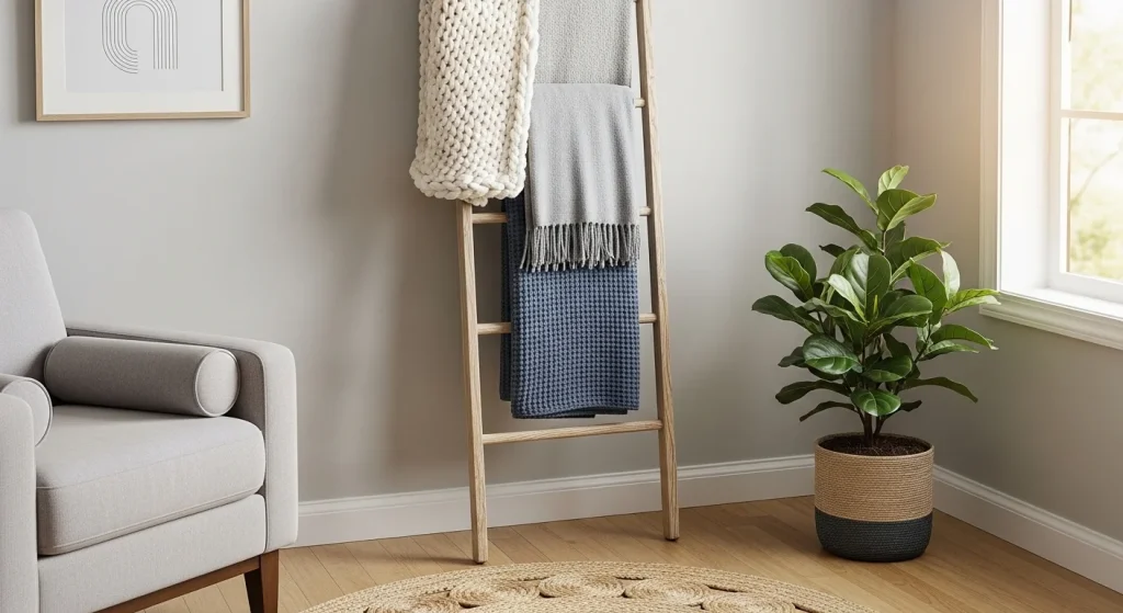 Decorative ladder corner decor
