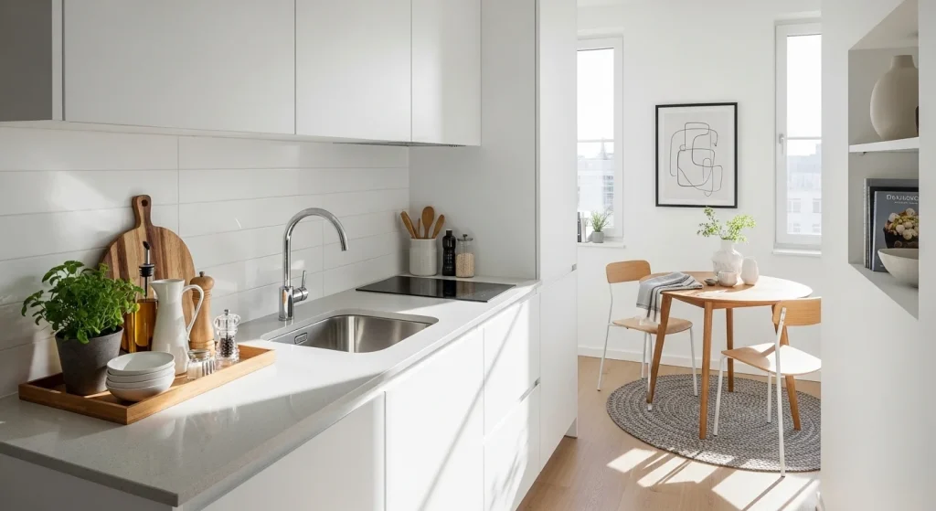  Tray organized kitchen corner
