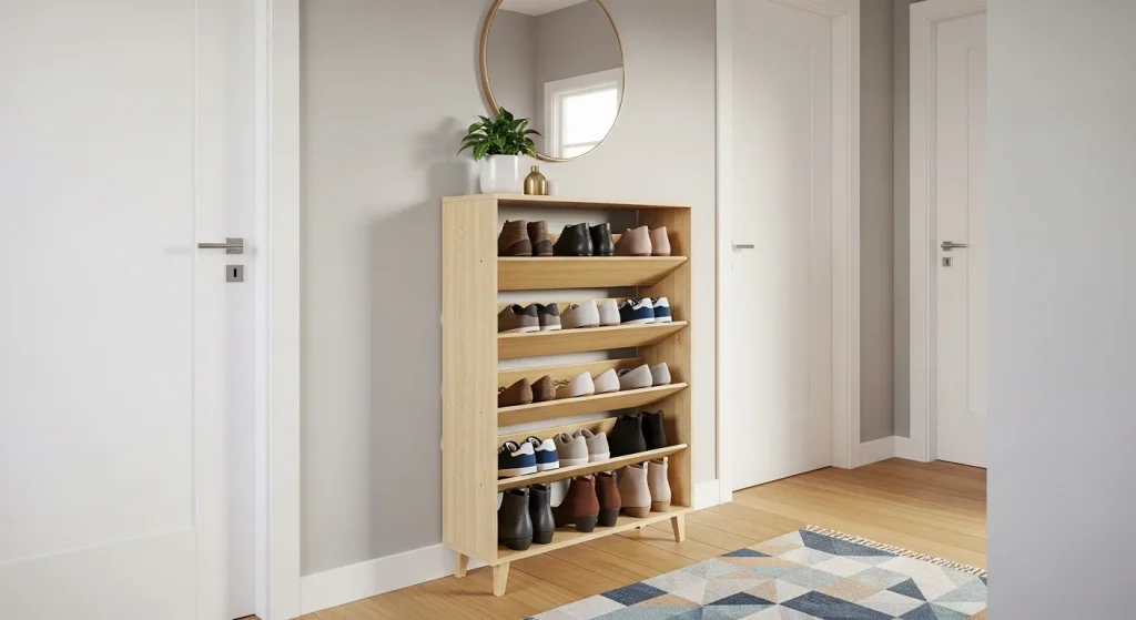 Hallway shoe storage cabinet