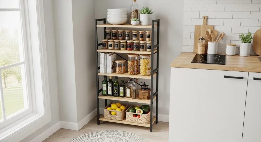 Corner rack kitchen decor