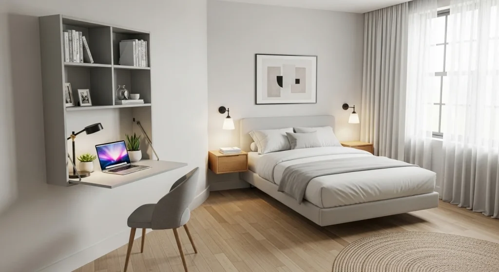 Foldable desk for small bedroom