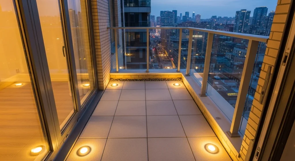 Floor path lighting balcony