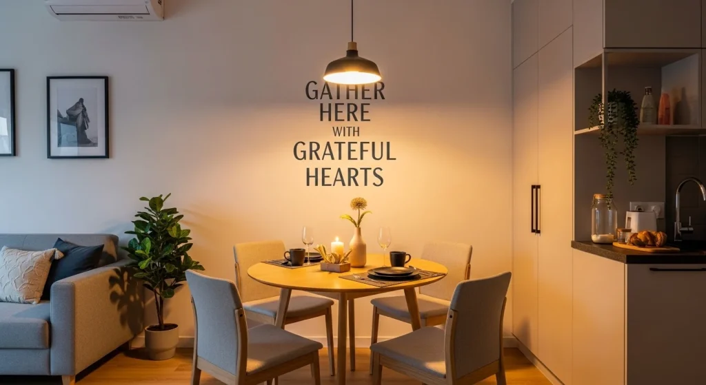 Typography dining wall decor