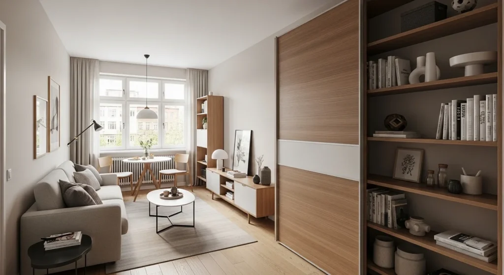 Sliding panel hidden storage