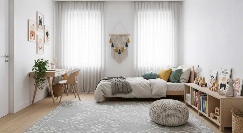 Kids room curtain cozy
