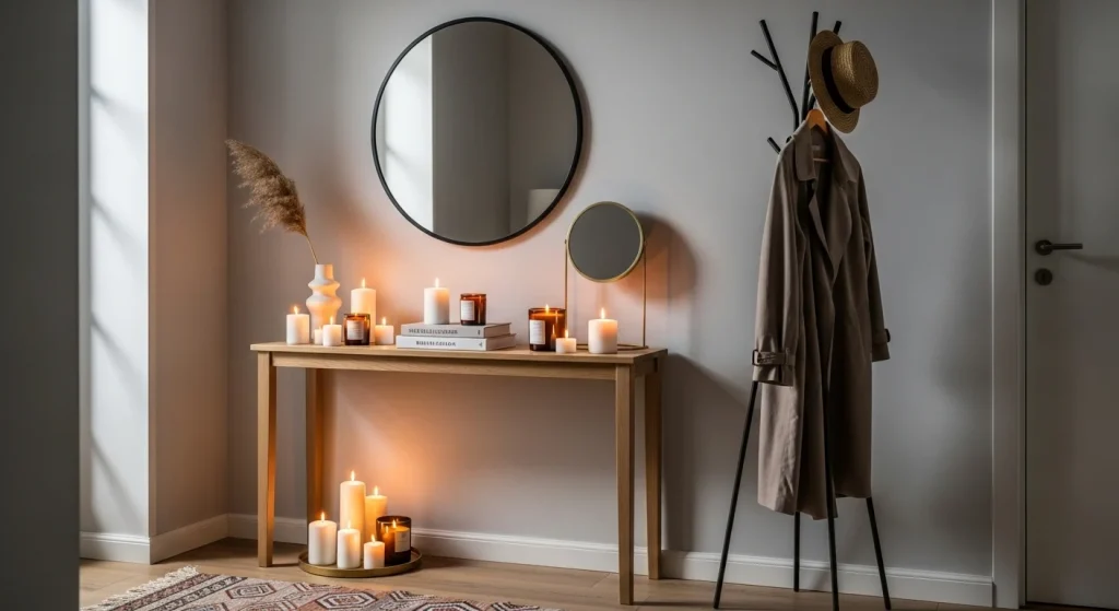 Entryway candle decor