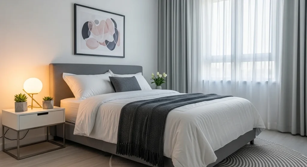 Window bed cozy setup
