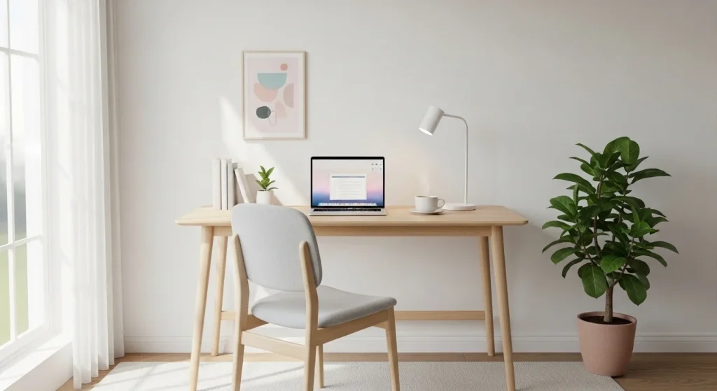 Light color workspace for productivity