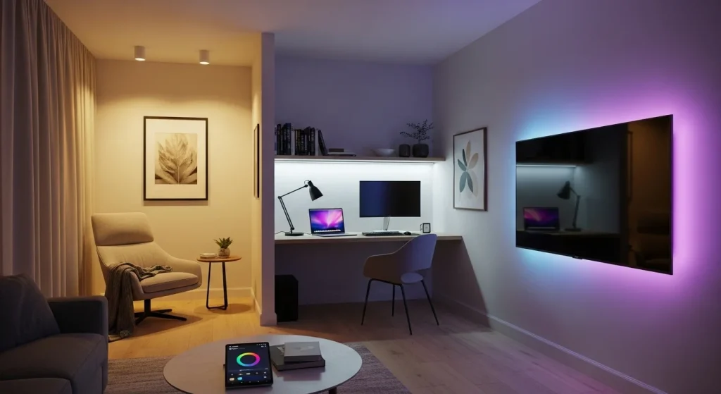Smart bulbs apartment lighting