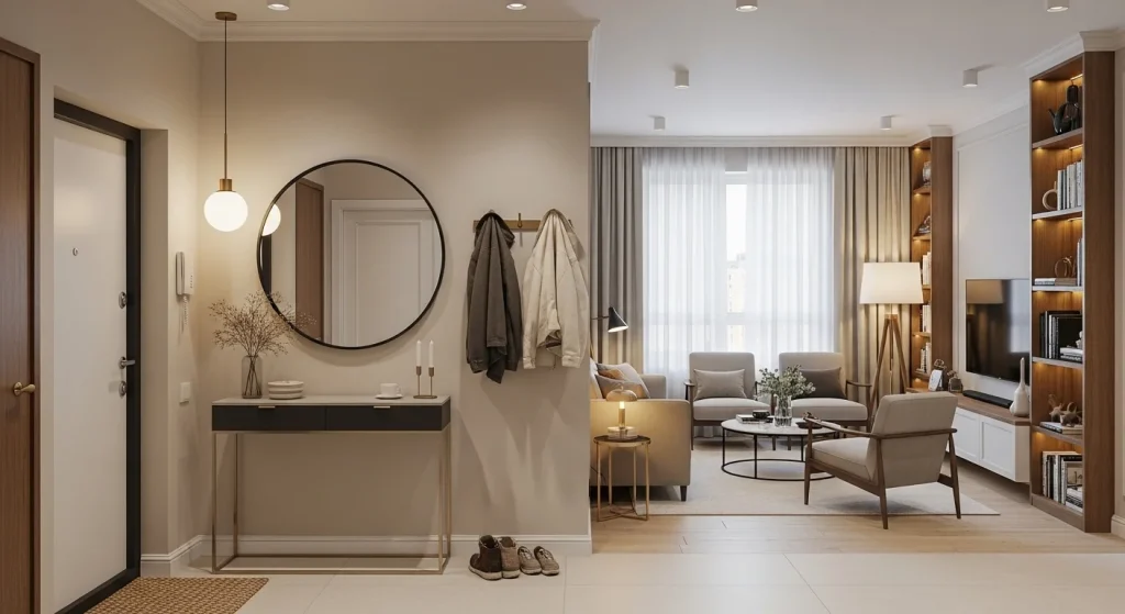 Entry to living space decor
