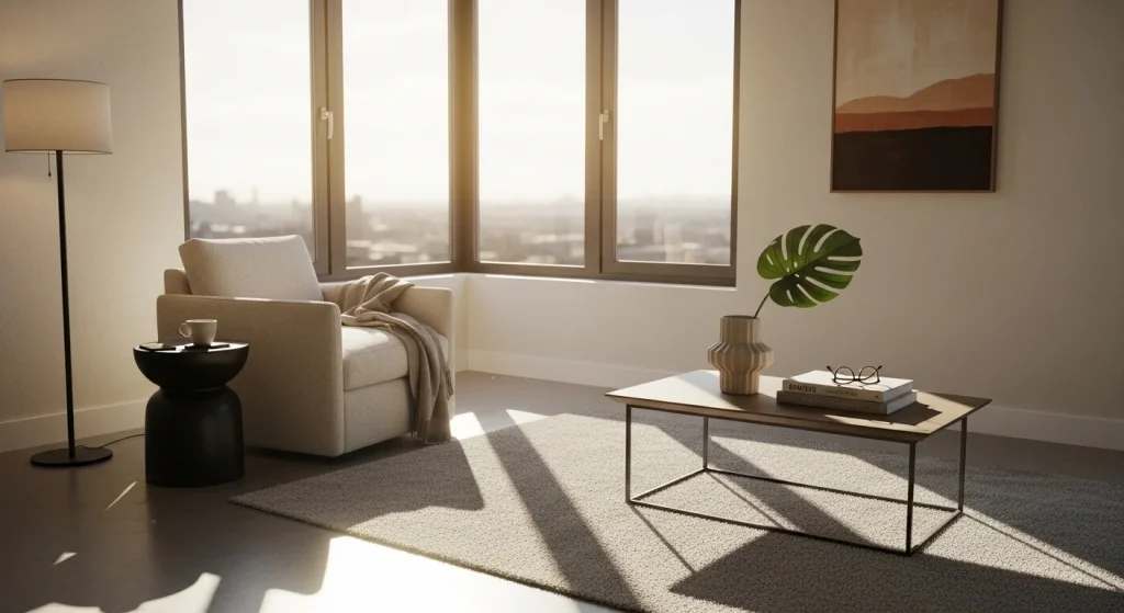 Window corner floor decor