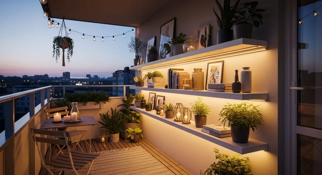 Shelf lighting balcony
