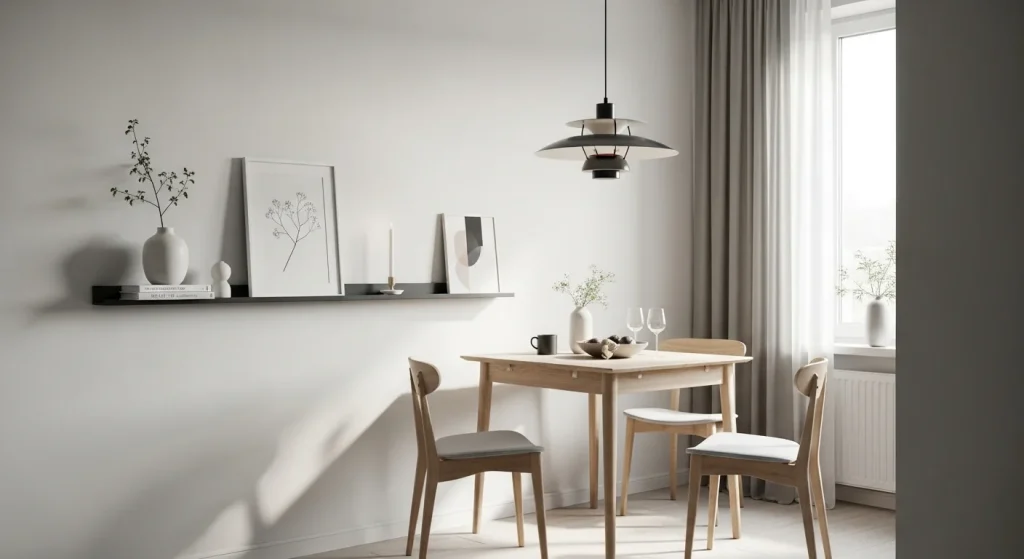 Dining wall ledge decor