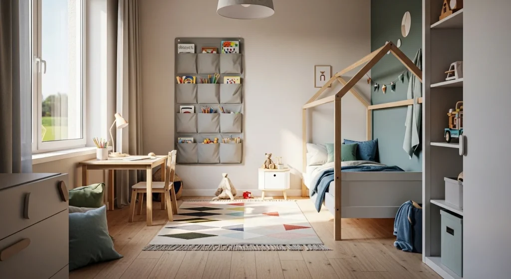 Wall pocket kids storage
