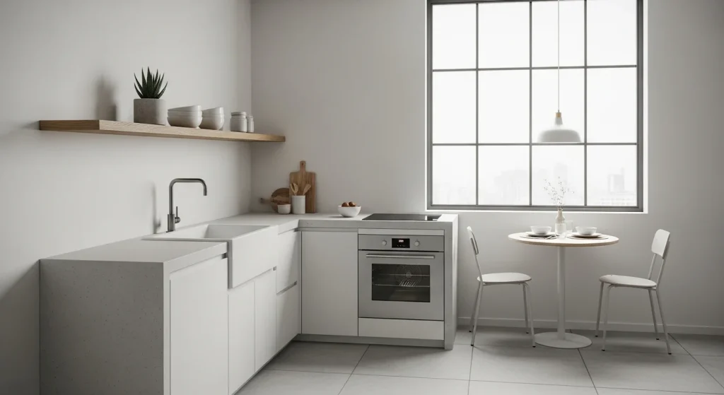 Minimal kitchen corner setup