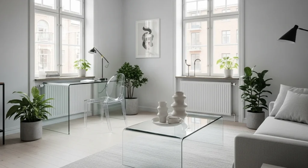 Transparent decor apartment