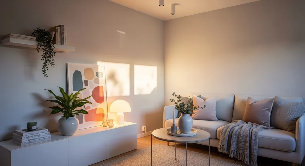 Soft wall color cozy decor