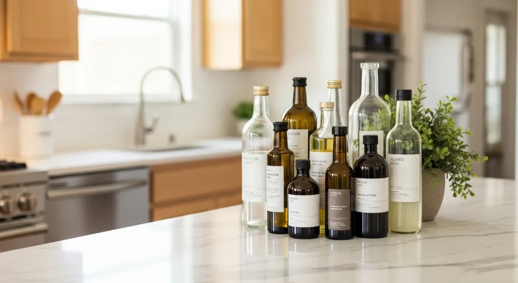 Bottle corner kitchen decor