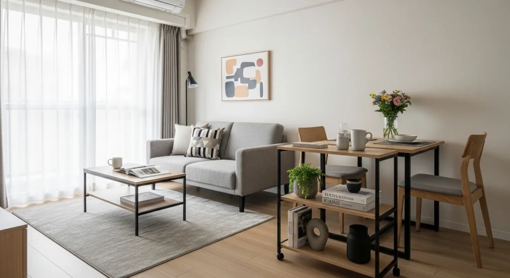 Storage cart apartment