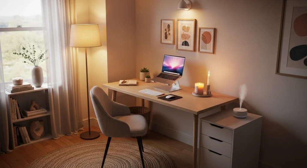 Scented workspace cozy