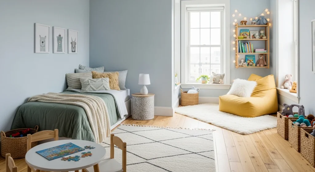 Kids plush corner cozy