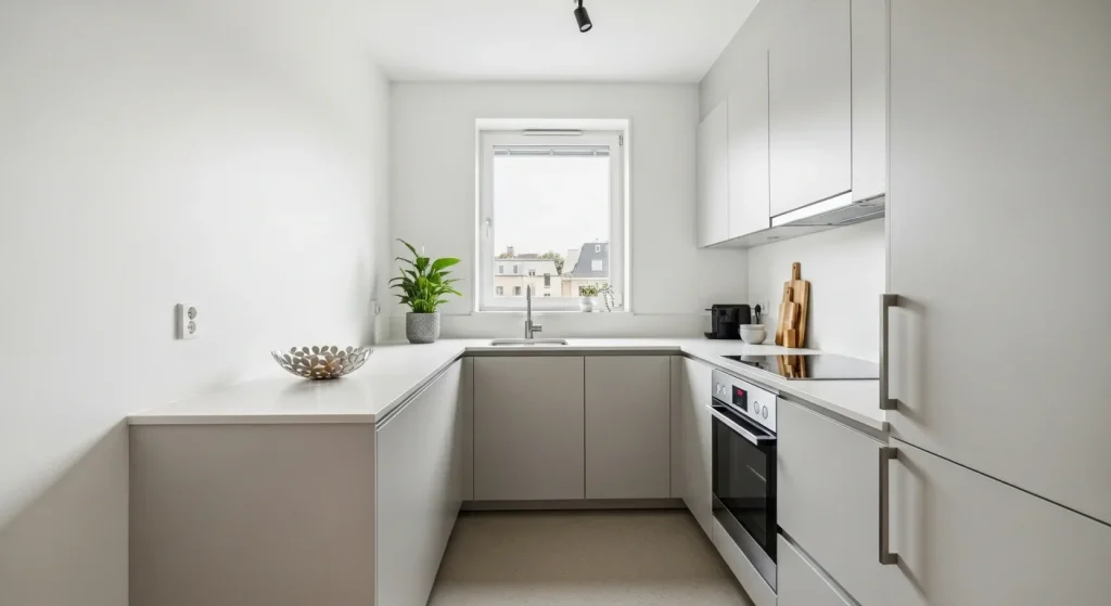 Minimal empty kitchen corner
