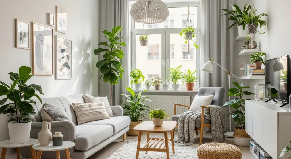 Indoor plants renter friendly decor
