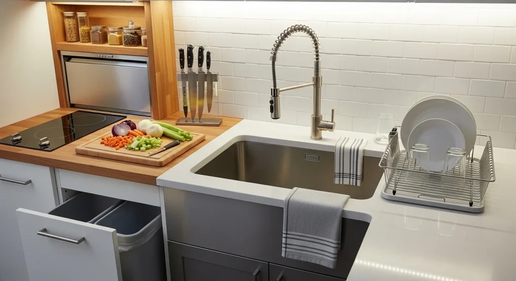 Prep wash combo zone kitchen