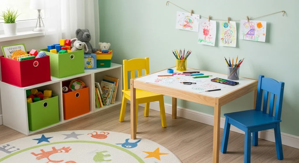 Kids corner activity space