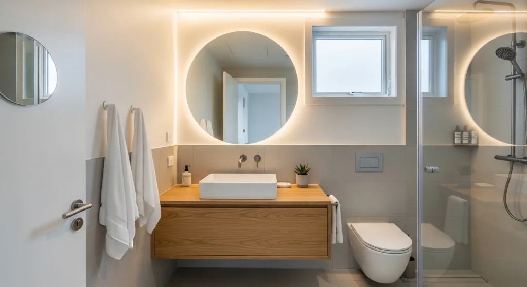Bathroom door decor
