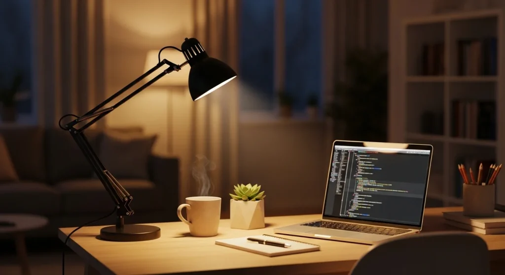 Desk lamp for workspace lighting